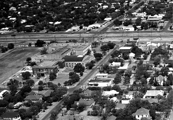 Aerial view with Elementary School
